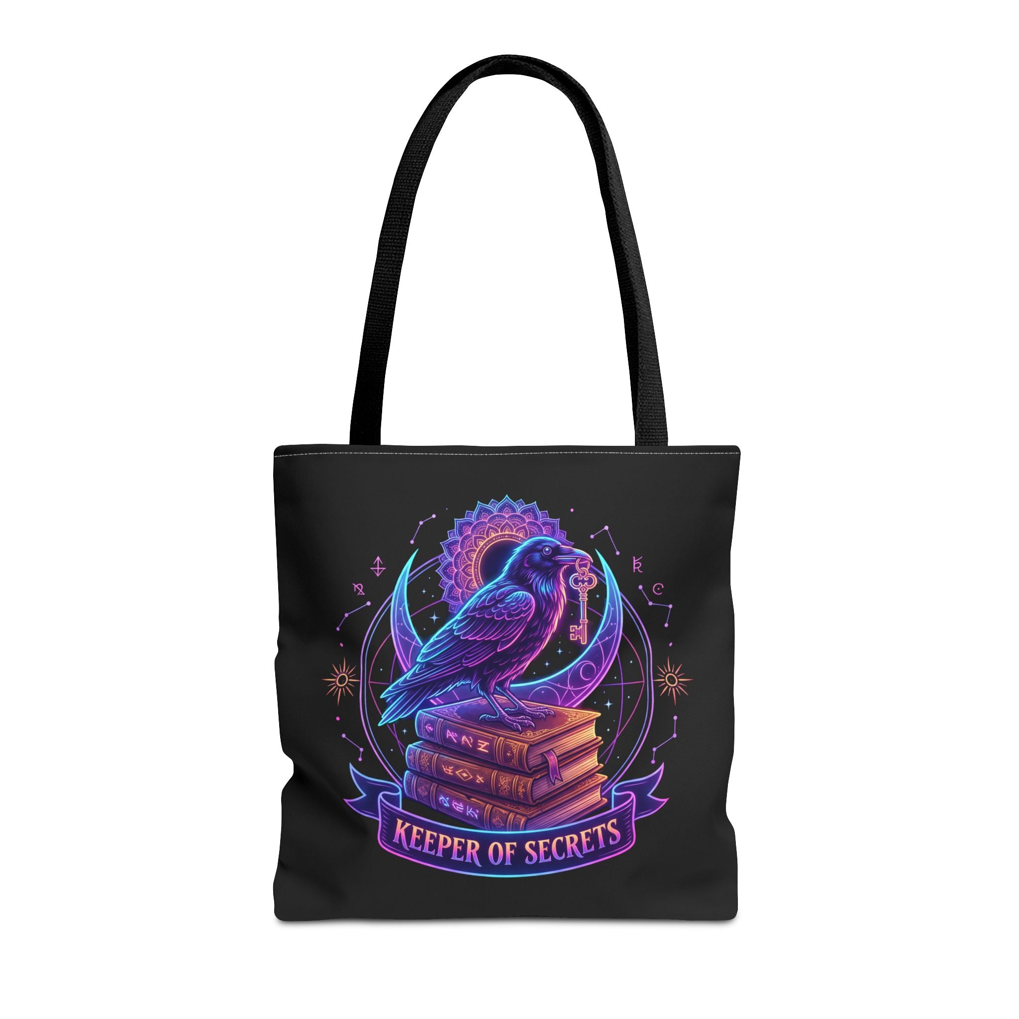 Keeper of Secrets Raven Tote Bag – Dark Academia Witchcore Tote for Book Lovers & Spotify Dark Pop Fans - The Bela Vibe House of Moonfire