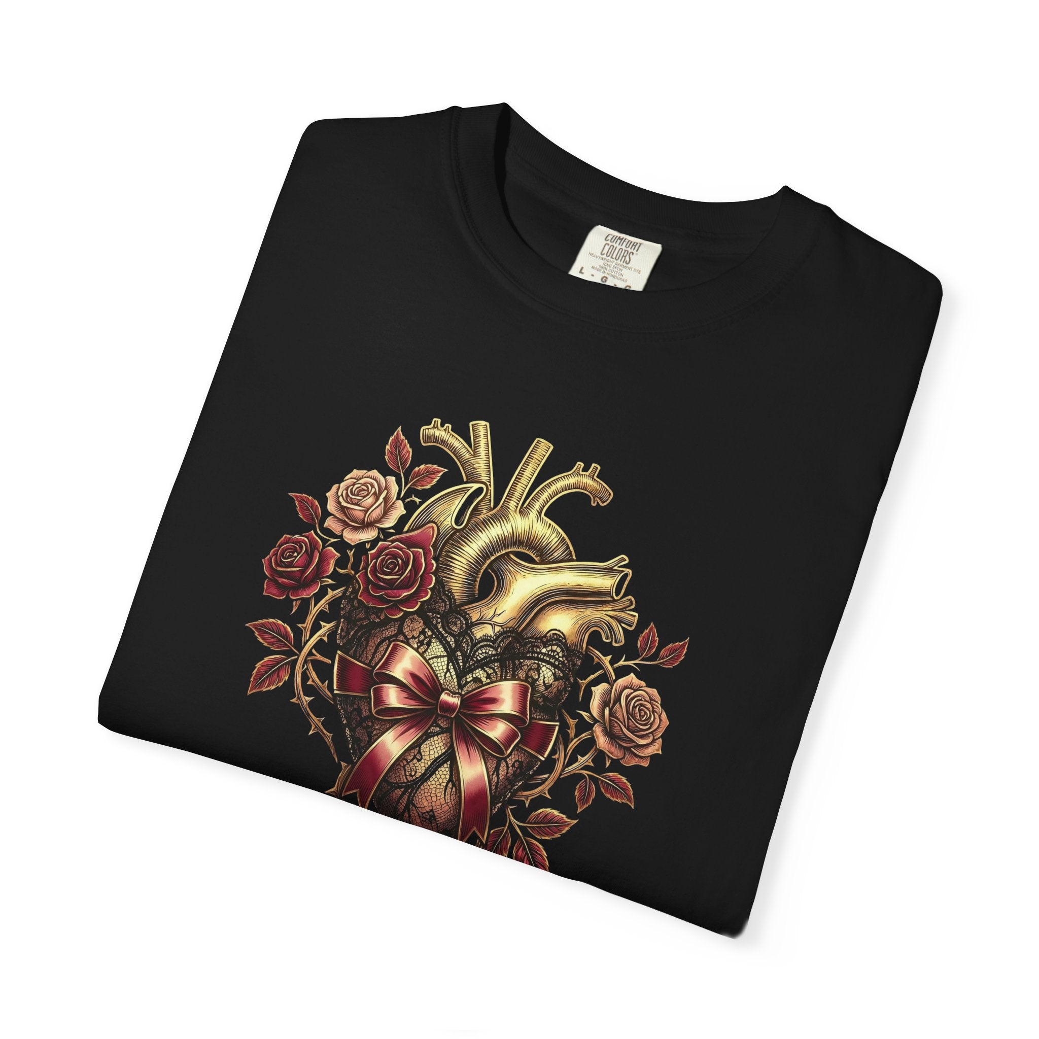 Soft Heart, Sharp Edges Shirt | Dark Coquette Anatomical Heart Tee | Comfort Colors 1717 - The Bela Vibe House of Moonfire