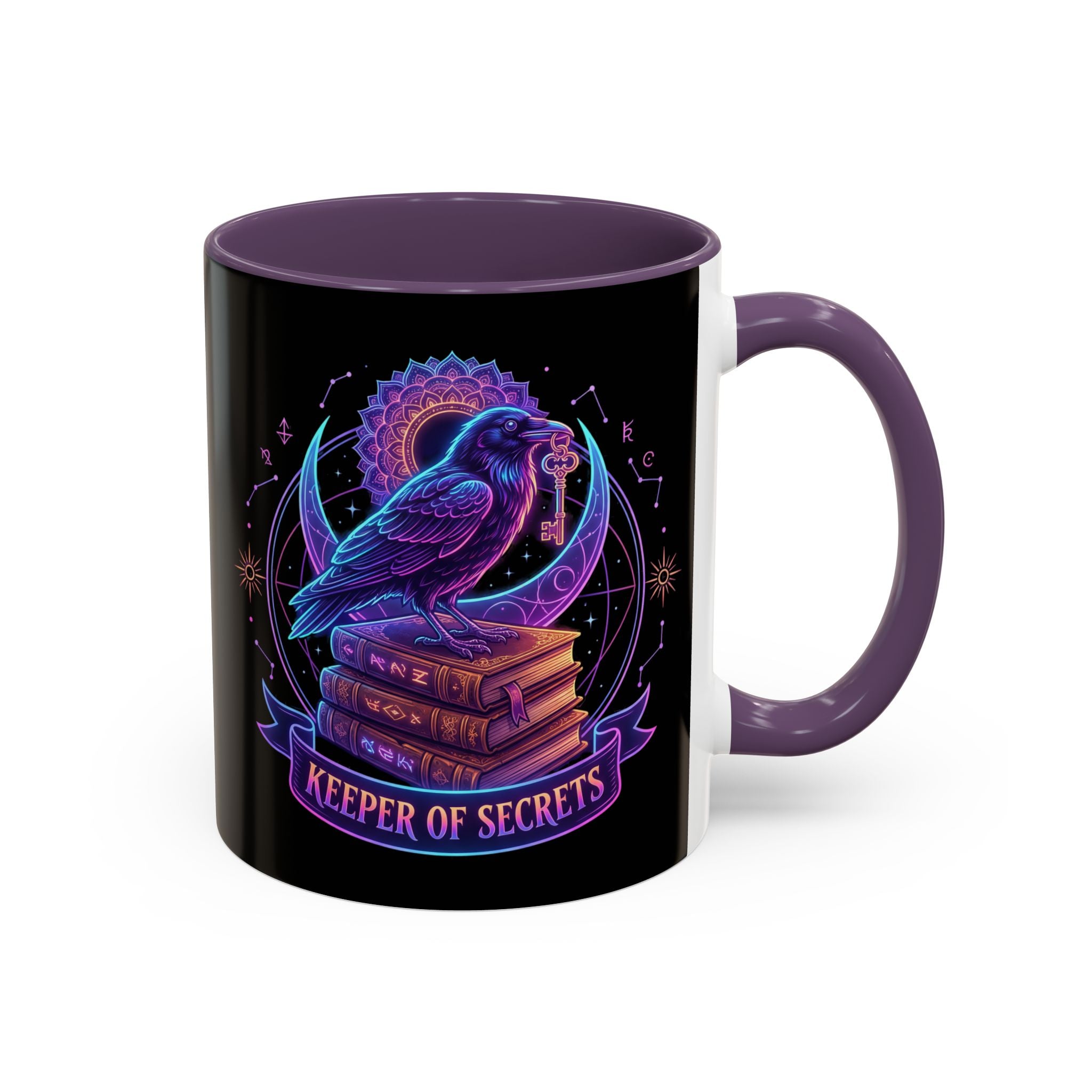 Keeper of Secrets Raven Coffee Mug – Dark Academia Witchcore Mug for Book Lovers & Spotify Dark Pop Fans - The Bela Vibe House of Moonfire