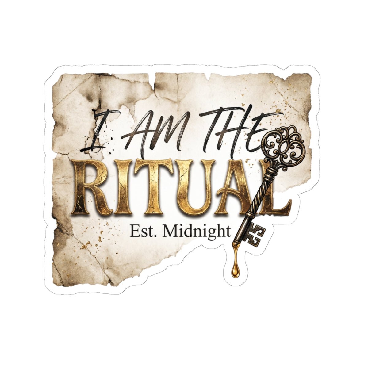 I Am The Ritual Kiss - Cut Sticker — Gothic Key Vintage Midnight Design - The Bela Vibe House of Moonfire