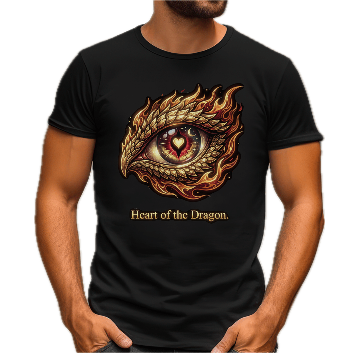 Heart of the Dragon Shirt (Dragon Eye + Fire Heart) | Comfort Colors 1717 | Fantasy Witchcore Tee - The Bela Vibe House of Moonfire