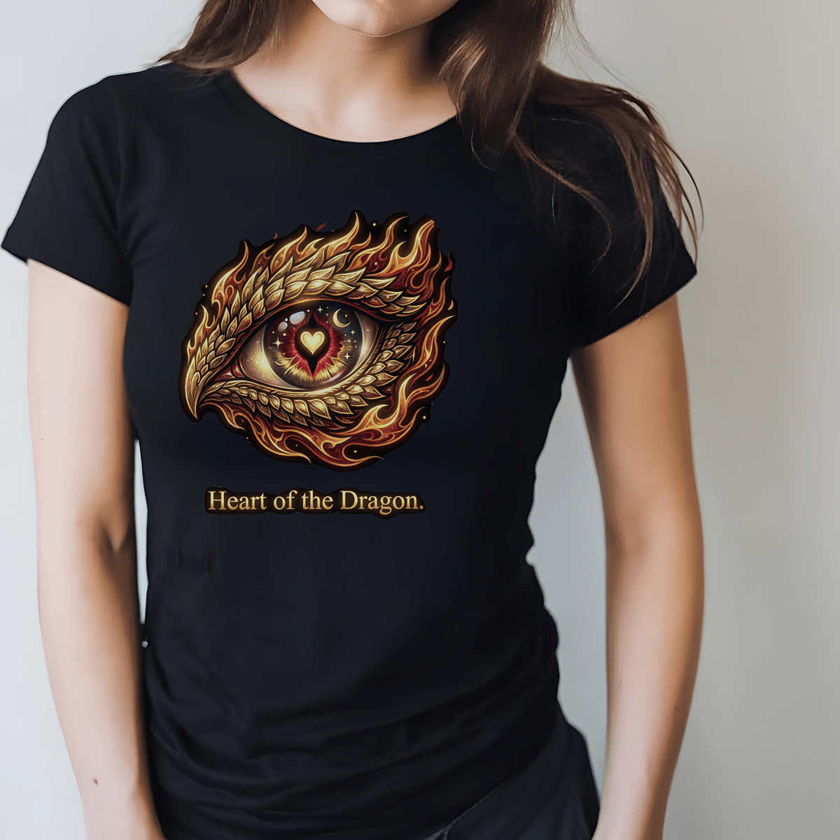 Heart of the Dragon Shirt (Dragon Eye + Fire Heart) | Comfort Colors 1717 | Fantasy Witchcore Tee - The Bela Vibe House of Moonfire