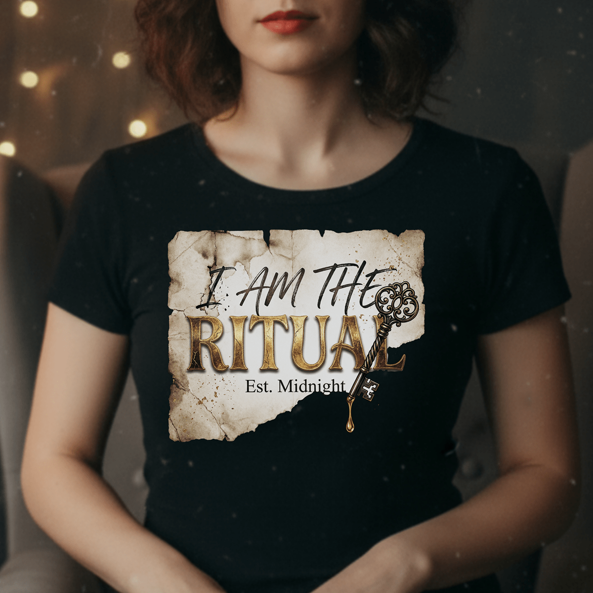 I Am The Ritual Shirt – Witchcore Grimoire Tee, Dark Feminine Gothic Top, Bookstagram WitchTok Aesthetic, Midnight Magic