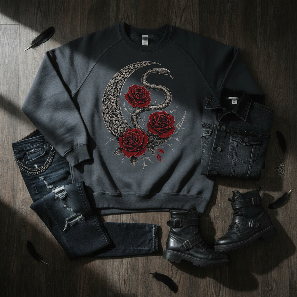 Tainted Lace: Serpent Moon Sweatshirt